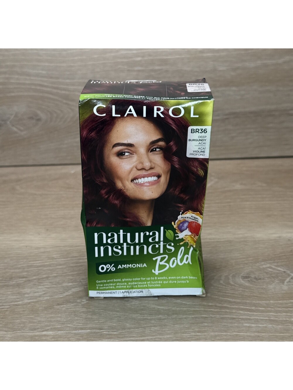 Clairol Natural Instincts Bold Permanent Hair Color BR36 Deep Burgundy Acai